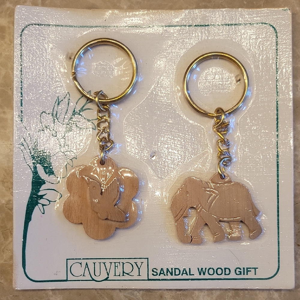 Sandalwood Key Holder Set - Beige